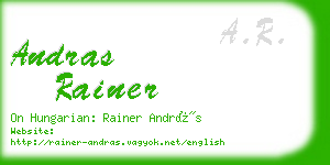 andras rainer business card